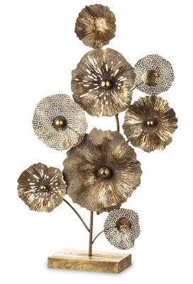 Kovová 3D dekorácia flowers 72 cm
