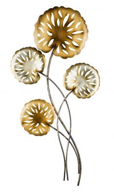 Kovová 3D dekorácia flowers 76 cm
